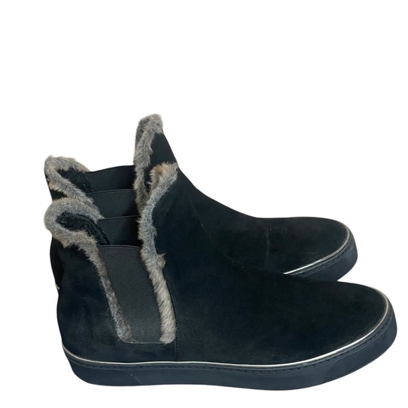 Stuart Weitzman Women's black Gray
Fur Trim Ankle Boot Size 8.5M - Picture 3 of 13